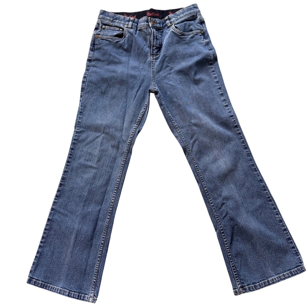 Woolrich Bootcut Jeans Womens 8P Blue Stretch Medium Wash Denim Mid Rise Classic